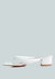 Memestar White Low Heel Thong Sandals