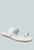 Mila White Toe Ring Thong Slip Ons - White
