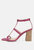 Mirabella Open Square Toe Block Heel Sandals In Fuschia