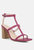 Mirabella Open Square Toe Block Heel Sandals In Fuschia - Fuschia