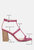 Mirabella Open Square Toe Block Heel Sandals In Fuschia