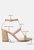 Mirabella Open Square Toe Block Heel Sandals In Natural