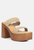 Misaki Braided Detail Chunky Sandals In Beige - Beige