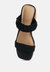 Misaki Braided Detail Chunky Sandals In Black