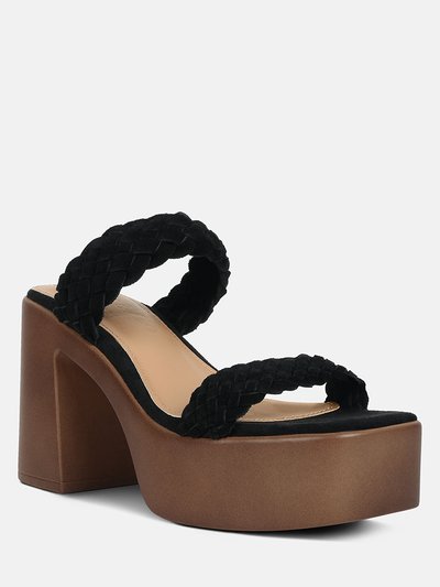 Rag & Co Misaki Braided Detail Chunky Sandals In Black product