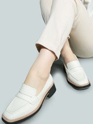 Moore Lead Lady Loafers - White