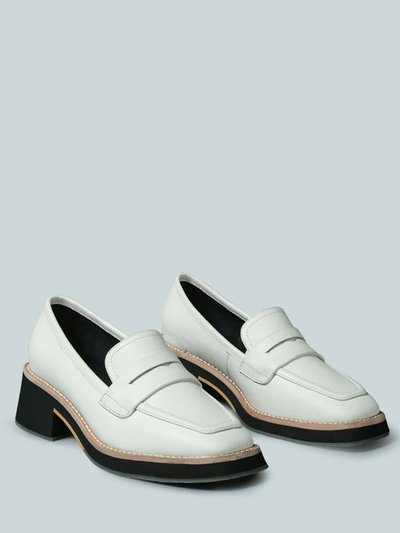 Rag & Co Moore Lead Lady Loafers - White product