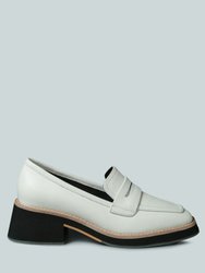Moore Lead Lady Loafers - White