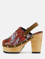 Mural Tapestry Handcrafted Clogs