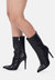 Nagini Over Ankle Pointed Toe High Heeled Boot - Black