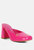 Neoplast Pink Patent PU Block Heeled Mules - Pink