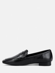 Nikola Black Classic Leather Penny Loafers