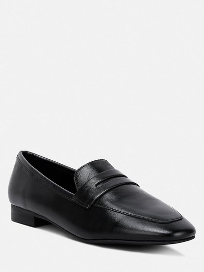Rag & Co Nikola Black Classic Leather Penny Loafers product