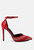 Nobles Red Rhinestone Patterned Stiletto Sandals