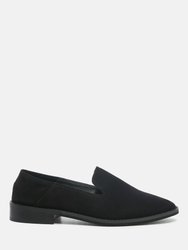 Oliwia Black Classic Suede Loafers