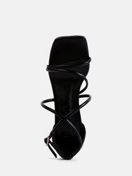 Opulence Black High Heeled Dress Sandal