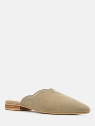 Orla Taupe Classic Suede Walking Mules - Taupe