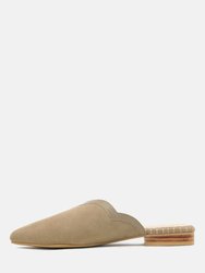 Orla Taupe Classic Suede Walking Mules