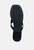 Orofer Black Soft Leather Luxury Thong Flats