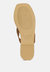 Orofer Tan Soft Leather Luxury Thong Flats