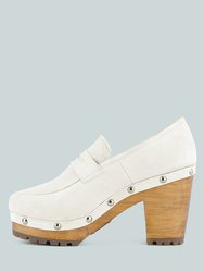 Osage White Clogs Loafers