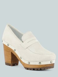 Osage White Clogs Loafers - White