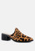 Palma Leopard Print Stacked Heel Mules - Leopard