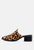 Palma Leopard Print Stacked Heel Mules