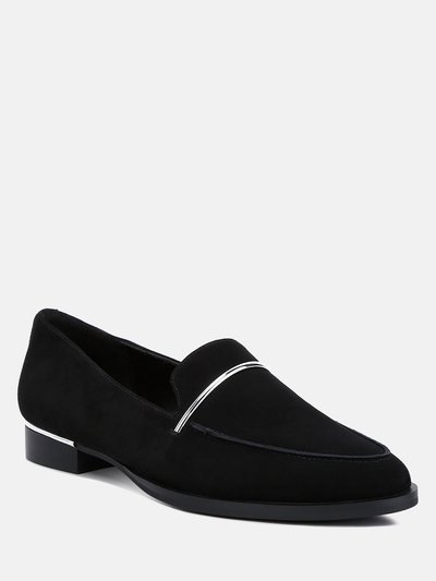 Rag & Co Paulina Black Suede Leather Loafers product