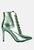 Piet Green Metallic Stiletto Ankle Boot