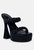 Pin-Up Black Braided High Heel Sandals - Black