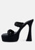 Pin-Up Black Braided High Heel Sandals