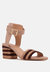 Rayna Brown Braided Jute Strap and Suede Sandal - Natural Brown