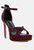 Regalia Purple Rhinestone Embellished Stiletto Sandals - Purple