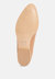 Richelli Metallic Sling Detail Loafers In Tan