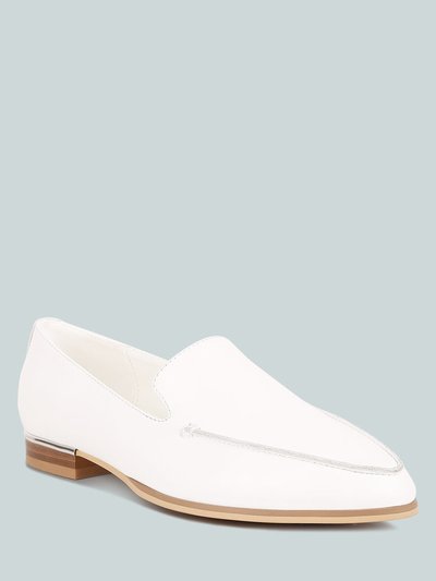 Rag & Co Richelli Metallic Sling Detail Loafers In White product