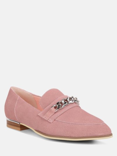 Rag & Co Ricka Chain Embellished Loafers In Pink product
