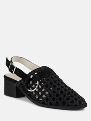 Rosalie Black Block Heeled Sandal - Black