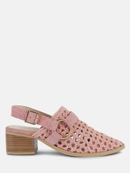 Rosalie Pink Block Heeled Sandal