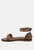 Rosemary Buckle Straps Tan Flat Sandals