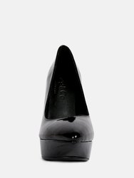 Rothko Black Patent Stiletto Sandals