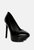 Rothko Black Patent Stiletto Sandals - Black