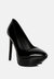 Rothko Black Patent Stiletto Sandals - Black