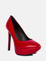 Rothko Red Patent Stiletto Sandals - Red