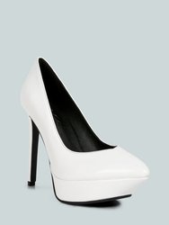 Rothko White Patent Stiletto Sandals - White