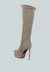 Saldana Convertible Suede Leather Taupe High Boots