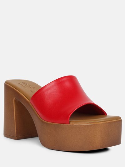 Rag & Co Scandal Slip On Block Heel Sandals In Red product