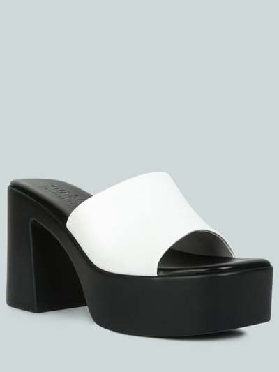 Rag & Co Scandal Slip On Block Heel Sandals In White product