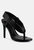 Singles Black High Heeled Thong Sandals - Black