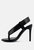 Singles Black High Heeled Thong Sandals